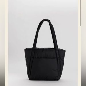 BAGGU Black Quilted Tote Bag